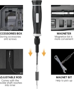 Jeu de tournevis Torx de précision, kit d'outils pour ordinateur portable, kit de réparation d'ordinateur professionnel, T5, T6, 152/25 en 1 – Image 4