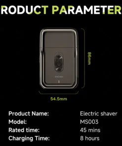 ENCHEN MS003 rasoir à feuille compacte avec tondeuse de précision POP-UP type-c charge avec indicateur 7000 tr/min moteur fort – Image 4