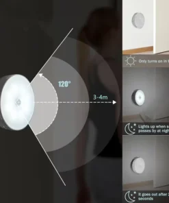 Veilleuse LED sans fil avec détecteur de mouvement, lampe de détection pour chambre à coucher, escalier, Cisco et décoration de chambre, 1PC – Image 6