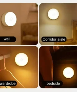 Veilleuse LED sans fil avec détecteur de mouvement, lampe de détection pour chambre à coucher, escalier, Cisco et décoration de chambre, 1PC – Image 4