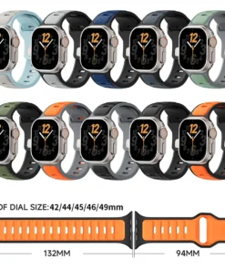 Alternative view of Pour Iwatch série 11 10 9 8 7 6 5 4 SE3 Ultra 1 2 bracelet en Silicone bracelet de sport pour Apple Watch 49mm 46mm 45mm 44mm 42mm 41mm 40mm