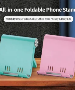 Support de téléphone réglable, pliable et portable, support de téléphone de bureau universel pour iPhone, Samsung – Image 3