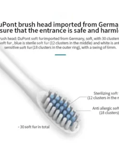 Brosse à dents électrique ultrasonique, Mode Six vitesses, cheveux doux pour la maison, chargement USB, nettoyeur de dents étanche pour adulte, ensemble automatique pour Couple – Image 4