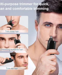 Alternative view of Tondeuse à poils de nez électrique Rechargeable pour hommes, rasoir pour sourcils, Mini tondeuse à cheveux Portable de poche