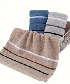 Alternative view of 1 paquet de serviettes douces et absorbantes de qualité supérieure - Convient pour une utilisation domestique, serviettes de bain et serviettes pour le visage dans une variété de couleurs.