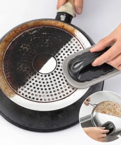 Éponge magique émeri, brosse, lingette, gomme, nettoyeur, cuisine, bain, rouille, forte décontamination, outils de nettoyage avec poignée, outils ménagers