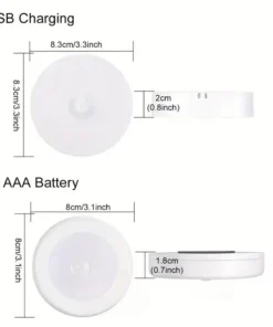 Veilleuse LED sans fil avec détecteur de mouvement, lampe de détection pour chambre à coucher, escalier, Cisco et décoration de chambre, 1PC – Image 3