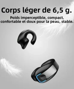 Écouteurs sans fil Bluetooth à conduction osseuse de haute qualité TWS, avec micro, pour le sport et réduction du bruit – Image 3