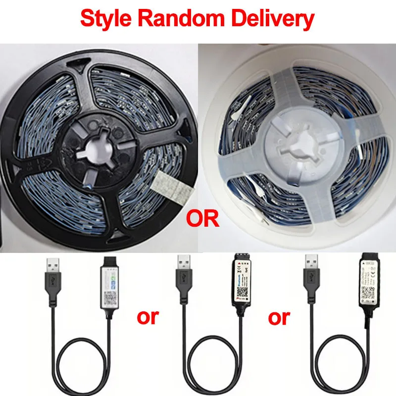 Bande lumineuse LED Bluetooth intelligente SMD 5050, télécommande, ruban flexible, lampe à diode, rétroéclairage TV, salle de jeu, décoration d'intérieur – Image 6