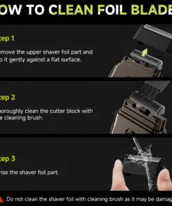 ENCHEN MS003 rasoir à feuille compacte avec tondeuse de précision POP-UP type-c charge avec indicateur 7000 tr/min moteur fort – Image 3