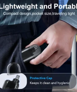 Tondeuse à poils de nez électrique Rechargeable pour hommes, rasoir pour sourcils, Mini tondeuse à cheveux Portable de poche – Image 6