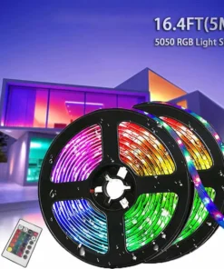 Lumière LED multicolore avec prise USB, barre lumineuse de fond TV, salle de jeux, fête de famille, veilleuse, décoration, RVB, 24 prédire, 5050, 5m