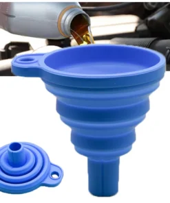 Entonnoir universel pour liquide en silicone, pliable et portable, pour voiture, eau chaude