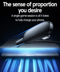 Alternative view of Charge rapide USB vers Type C 100W 90 ° Câble de données coudé USB-C PD Super Charge pour jeux, compatible Samsung S23 S22 Huawei POCO Realme