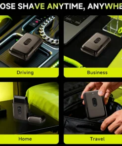 ENCHEN MS003 rasoir à feuille compacte avec tondeuse de précision POP-UP type-c charge avec indicateur 7000 tr/min moteur fort – Image 6