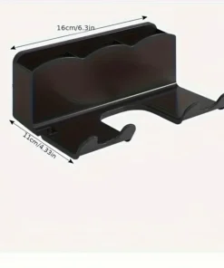 Support de rangement pour sèche-cheveux, support mural de salle de bains Non perforé, stockage de conduit d'air de salle de bains 1 pièce – Image 4