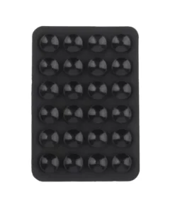Alternative view of Support de téléphone en silicone à ventouse, multifonctionnel, support mural à ventouse carré antidérapant, fixation adhésive simple face pour coque arrière