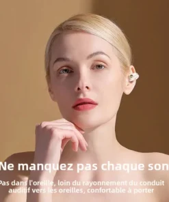 Écouteurs sans fil Bluetooth à conduction osseuse de haute qualité TWS, avec micro, pour le sport et réduction du bruit – Image 4